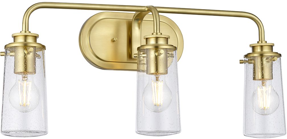 Quintiesse Braelyn nástěnné svítidlo 3x40 W mosaz-průhledná QN-BRAELYN3-BB