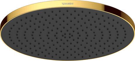 Duravit MinusFlow hlavová sprcha 23x23 cm kulatý černá-zlatá UV0662017034