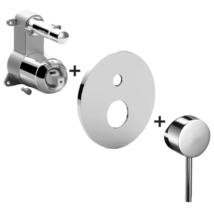 Sada vanová baterie Kronenbach Lima 2.0 100.2103CRKB, podomítkový prvek baterie Kronenbach Universal 01800180 KB
