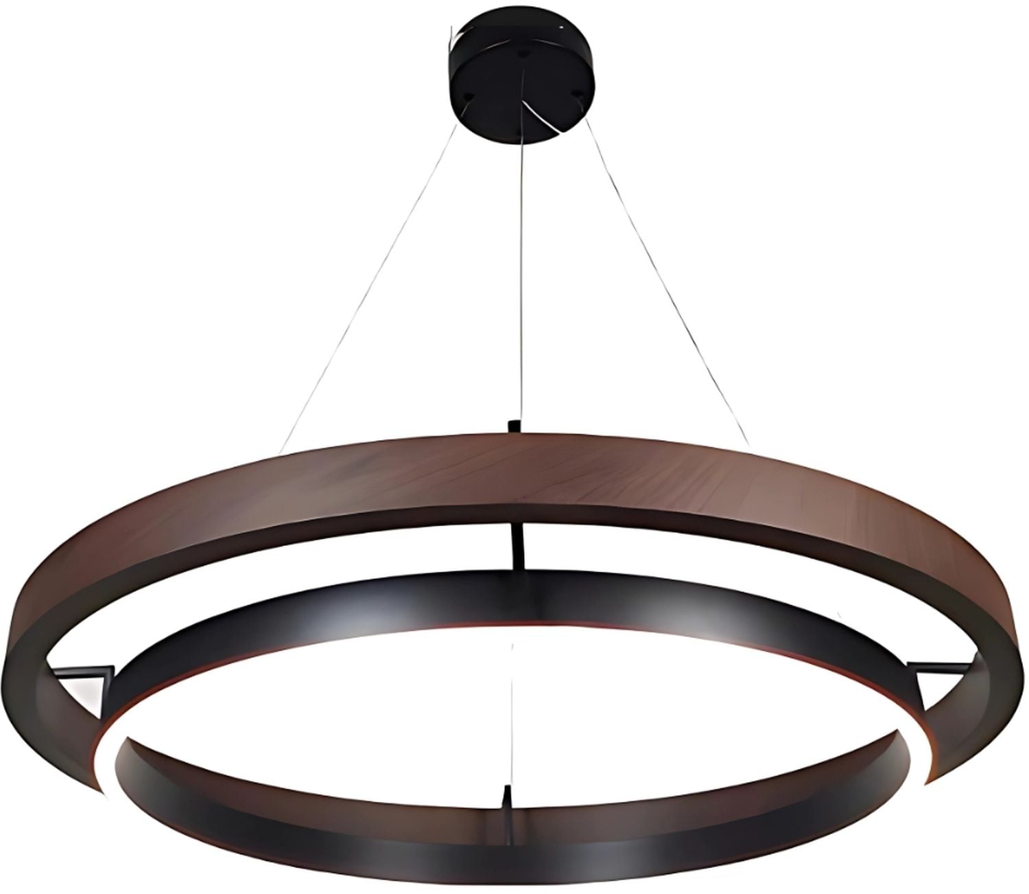 Abigali Plane závěsné svítidlo 1x38 W černá-hnědá LWR-PLA