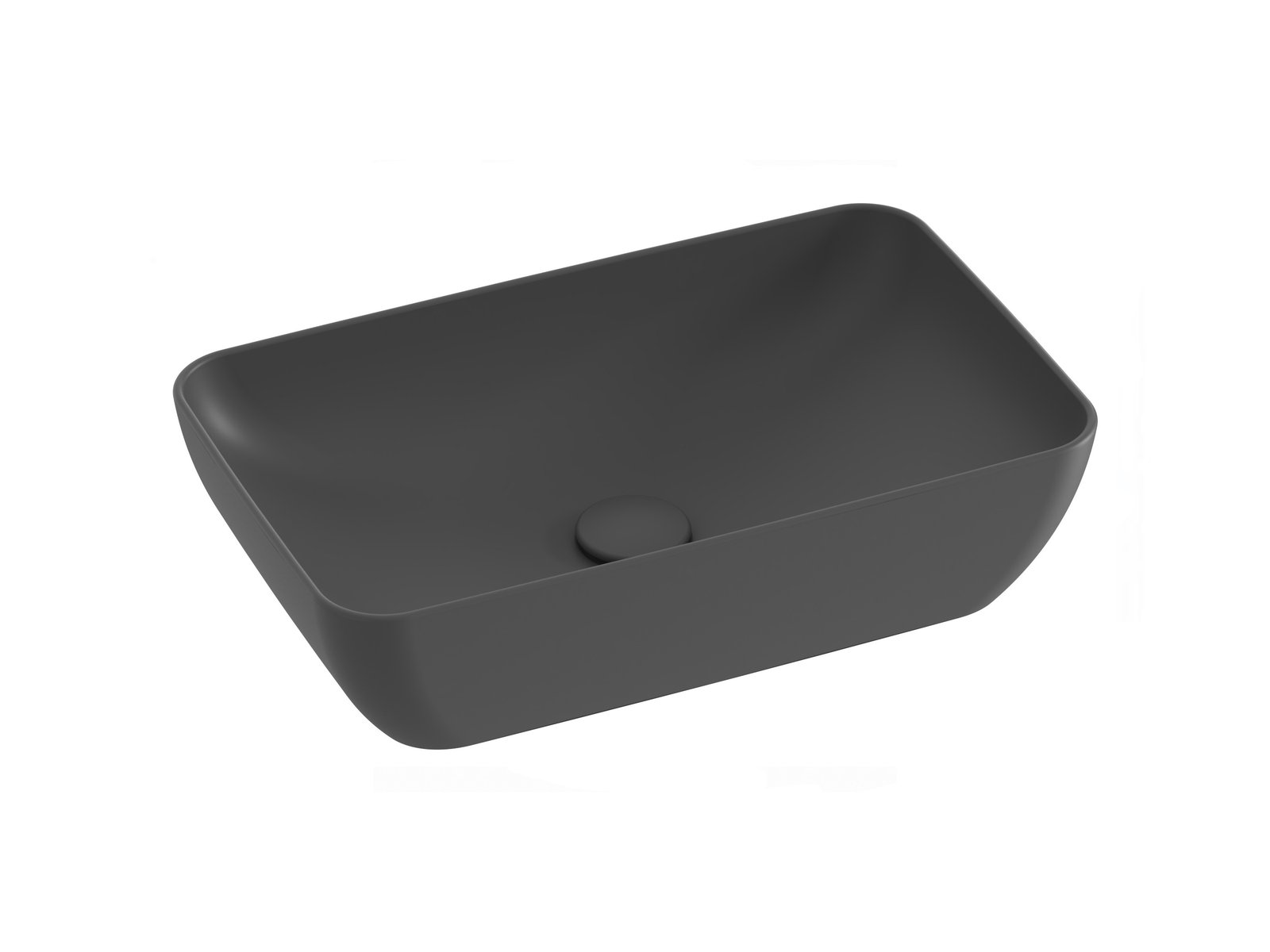 Ravak Uni Slim umyvadlo 50x31 cm obdélníkový na pult antracitová XJX03150001