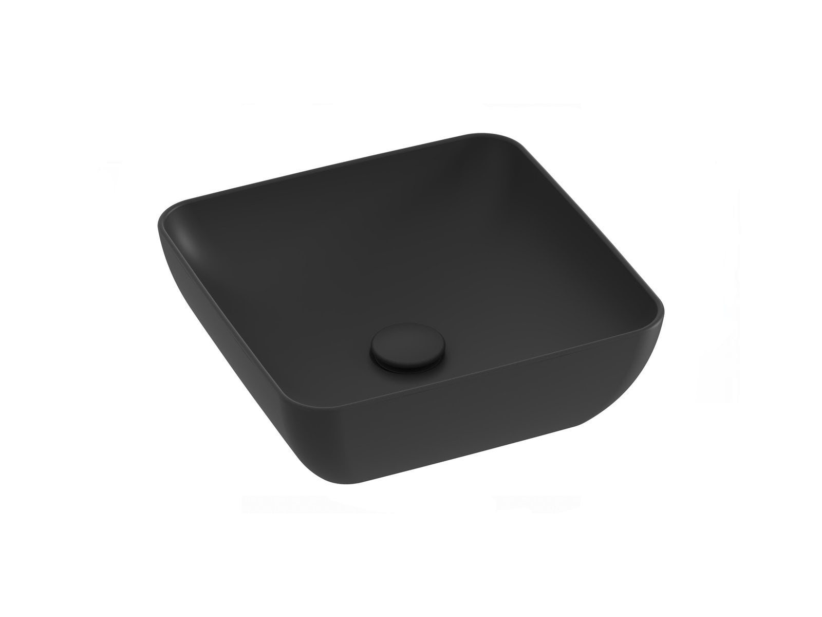 Ravak Uni Slim umyvadlo 38x38 cm čtvercový na pult černá XJX0D138000