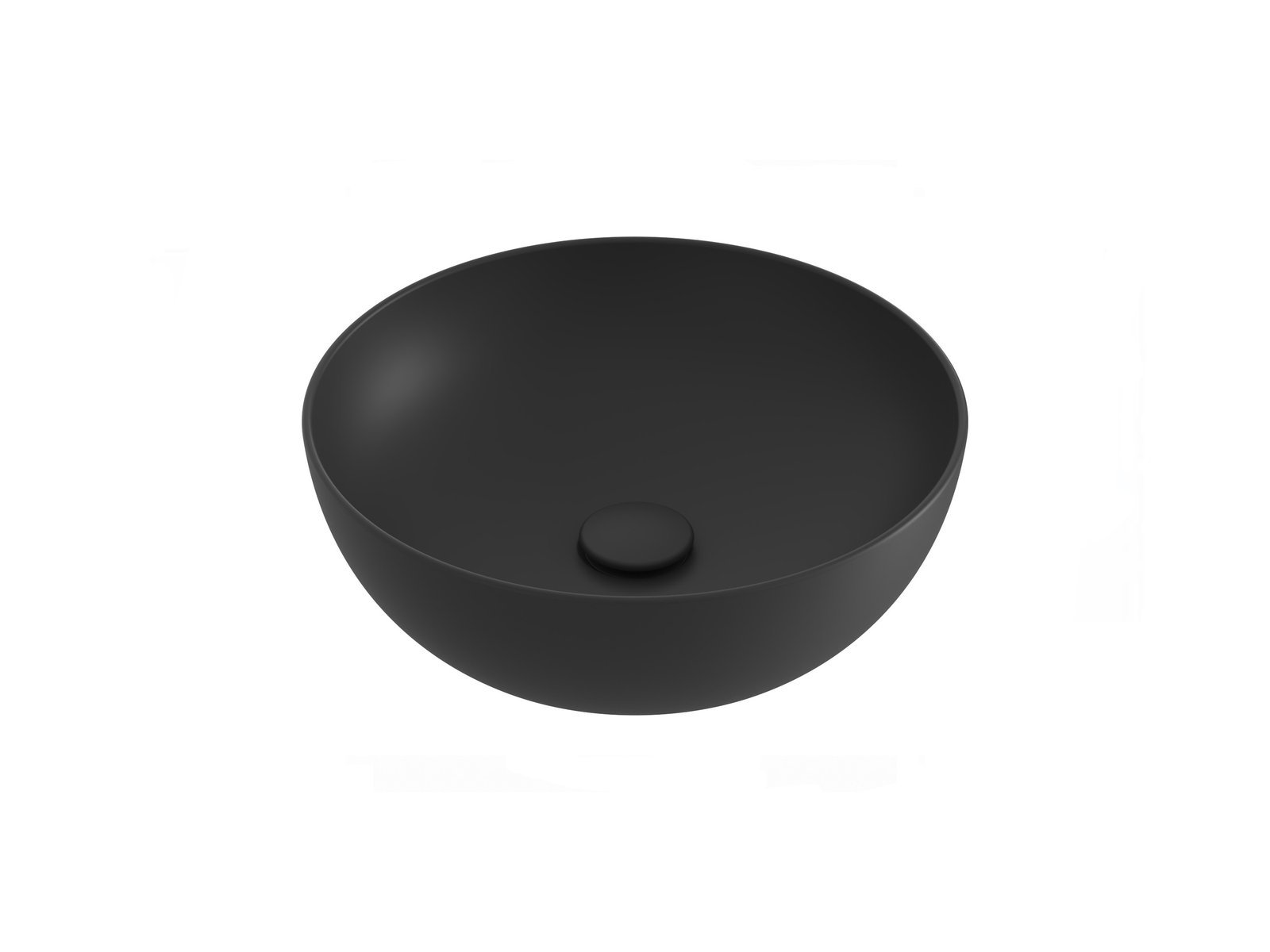 Ravak Uni Slim umyvadlo 40x40 cm kulatý na pult antracitová XJX03140000