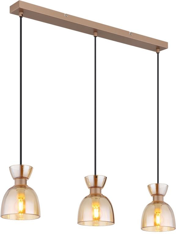 Globo Lighting Massey závěsné svítidlo 3x40 W jantarová 15769A-3