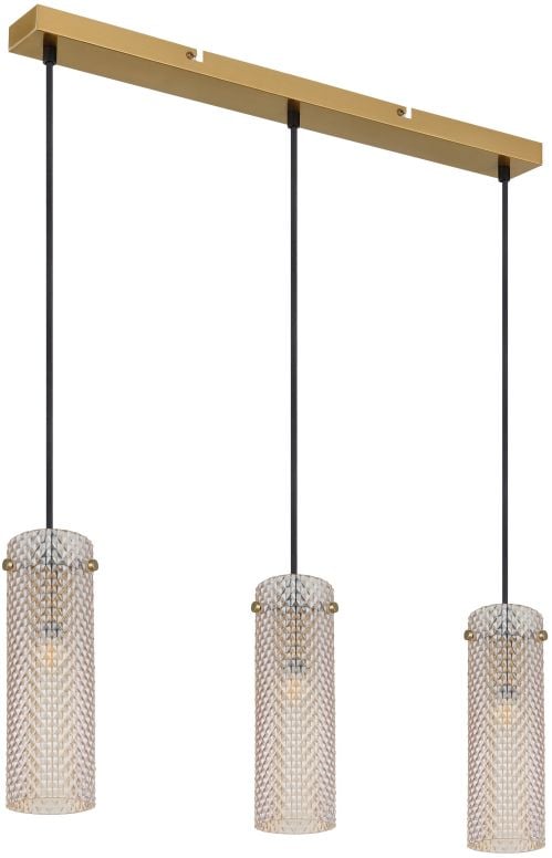 Globo Lighting Karolo závěsné svítidlo 3x40 W zlatá-jantarová 15775-3H