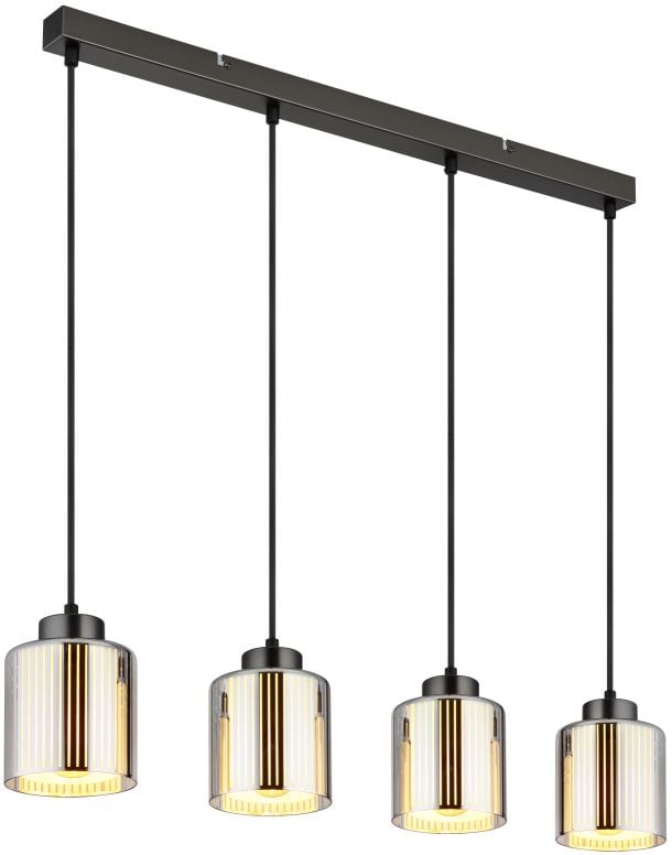 Globo Lighting Felicia závěsné svítidlo 4x60 W černá-chrom 16056-4H