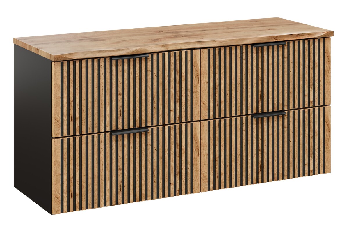 Sada skříňka Comad Xilo XILO BLACK WOTAN 82-60-D-2S, deska na skříňku Comad Nature Wotan NATURE WOTAN 89-120-46 M