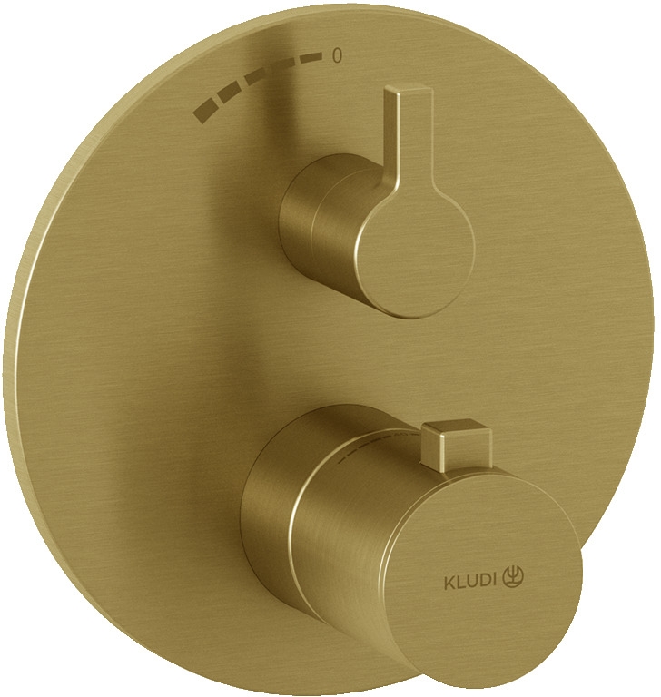 Kludi Nova Fonte Puristic sprchová baterie pod omítku s termostatem zlatá 20885N015