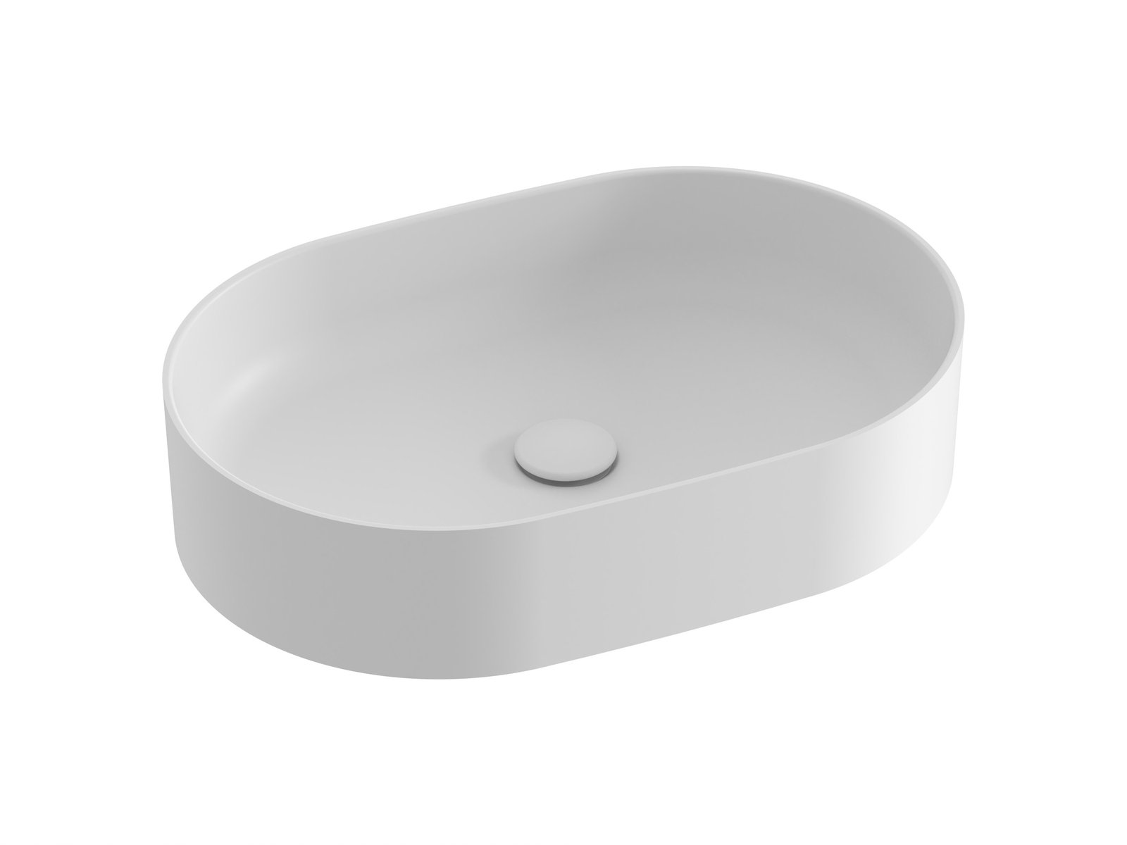Ravak Ceramic umyvadlo 55x37 cm oválné na pult bílá lesk XJX0E155000