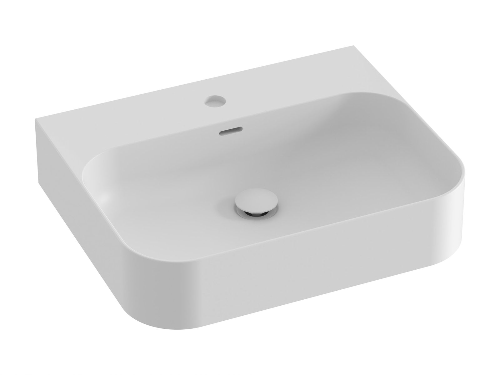 Ravak Ceramic umyvadlo 55.3x45.2 cm obdélníkový klasický bílá matný XJX0E155006