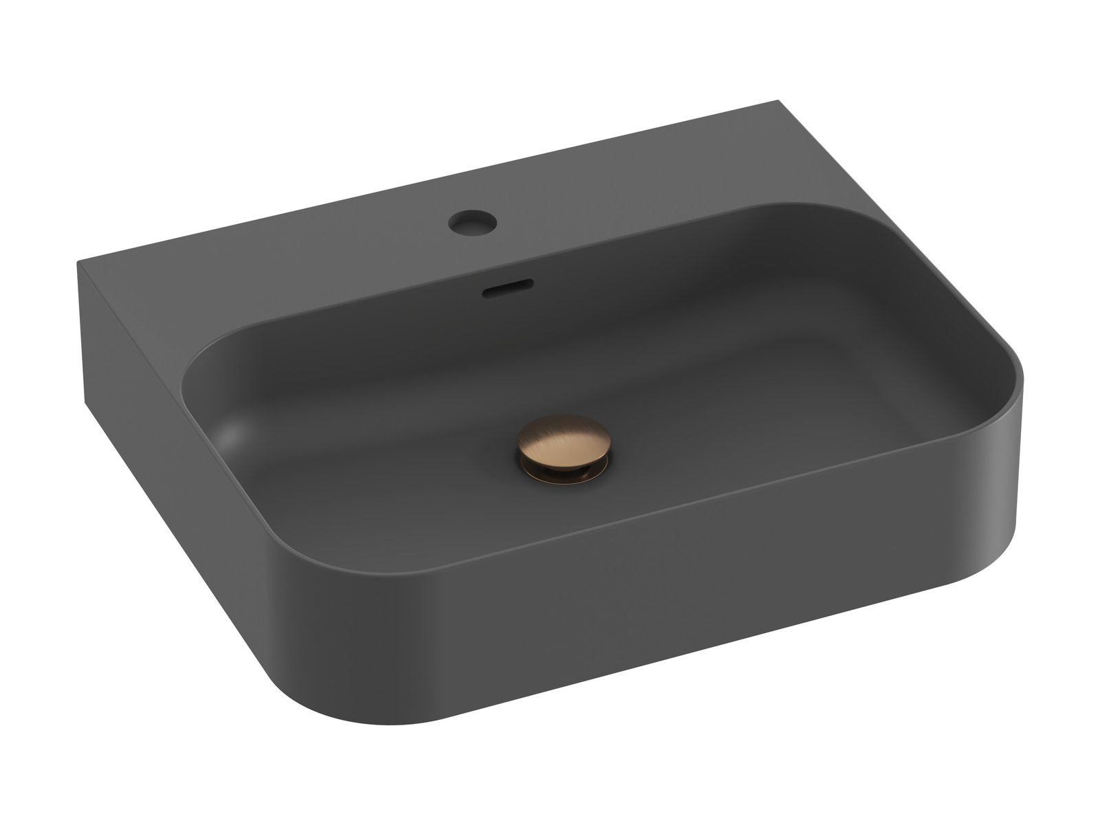 Ravak Ceramic umyvadlo 55.3x45.2 cm obdélníkový klasický antracitová XJX03155005