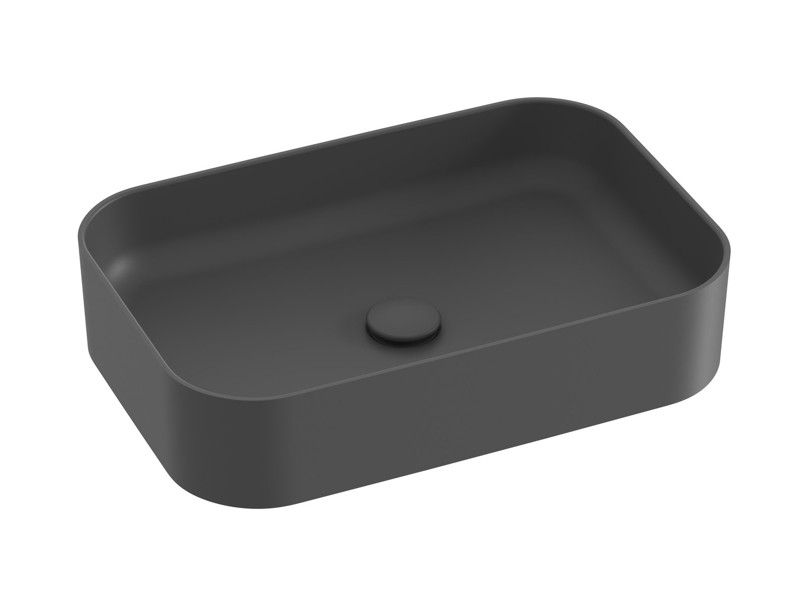 Ravak Ceramic umyvadlo 55x37 cm obdélníkový na pult antracitová XJX03155003