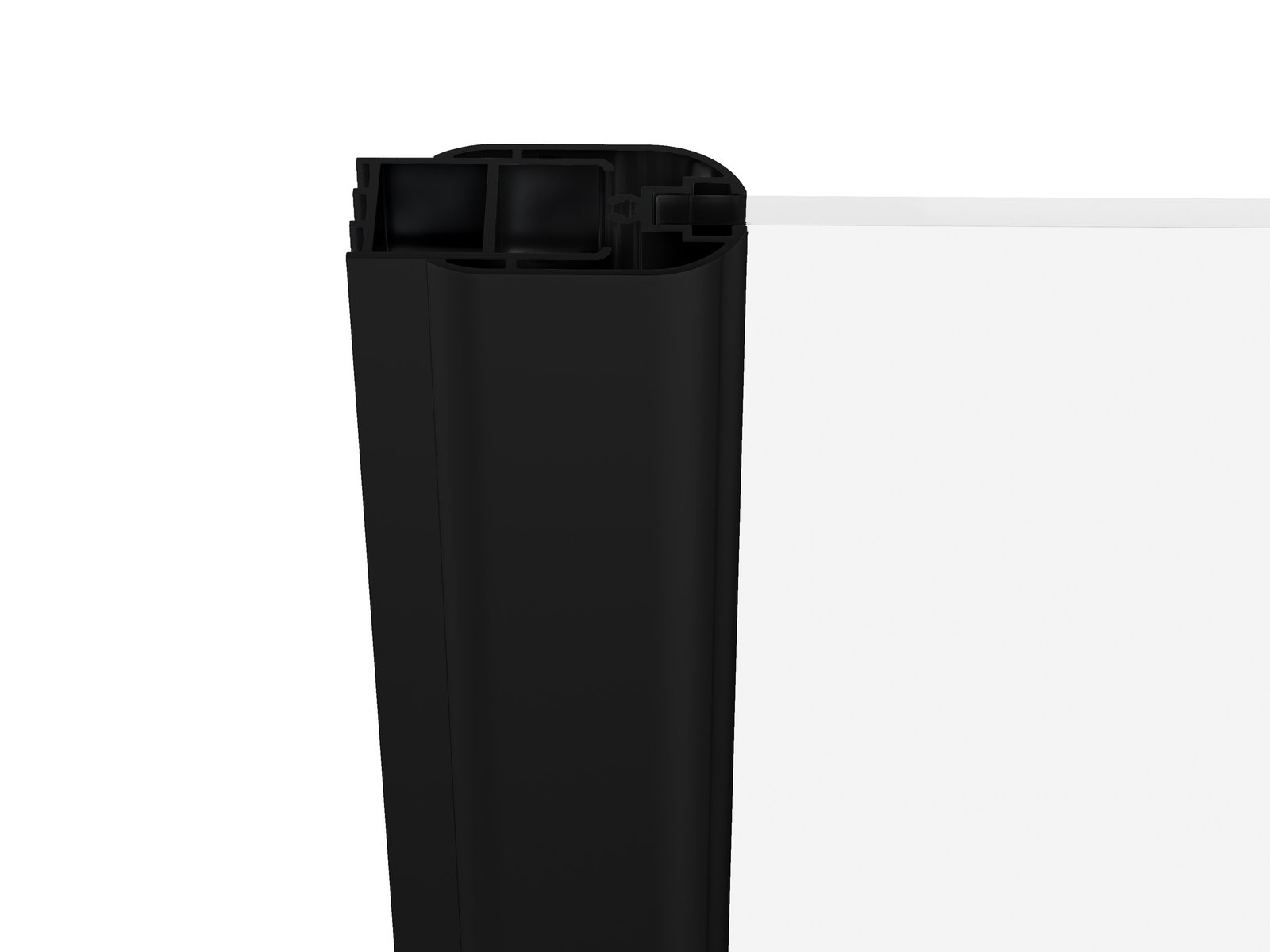 Ravak Chrome sprchové dveře 90 cm sklopné černá matný/průhledné sklo 1QV70301Z1