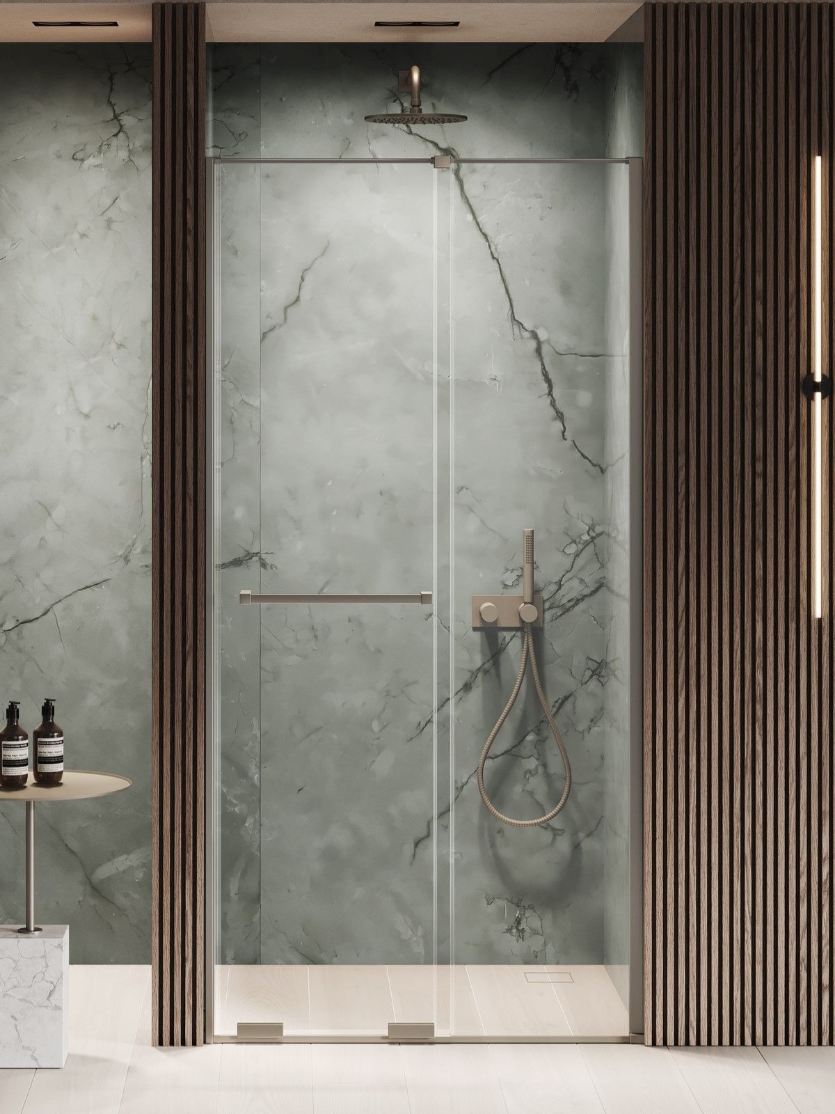 New Trendy Smart Gunmetal Brushed sprchové dveře 140 cm posuvné gunmetal kartáčovaný/průhledné sklo EXK-7828