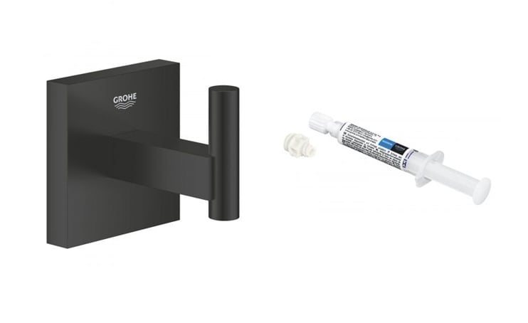 Sada věšák na ručník Grohe Start Cube 409612430, lepidlo Grohe QuickGlue 41127000
