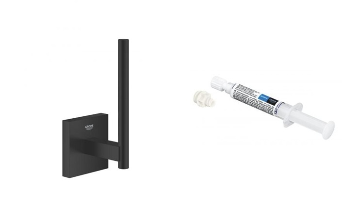 Sada držák na toaletní papír Grohe Start Cube 409792430, lepidlo Grohe QuickGlue 41127000