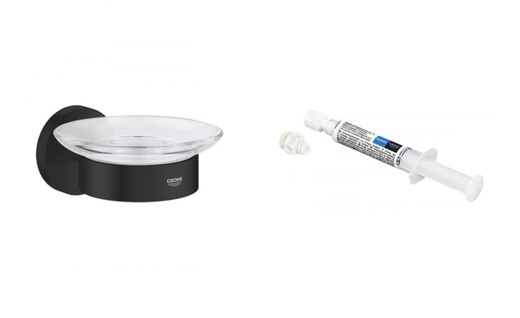 Sada miska na mýdlo Grohe Start 411932430, lepidlo Grohe QuickGlue 41127000