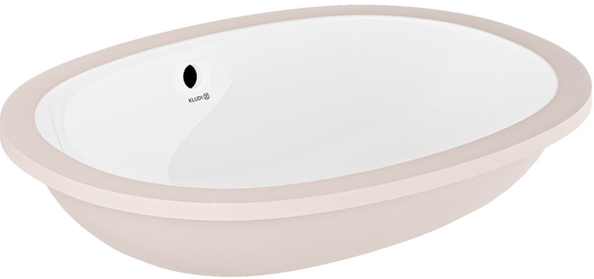 Kludi Resa umyvadlo 50x36 cm oválné pod pult bílá 59W0343