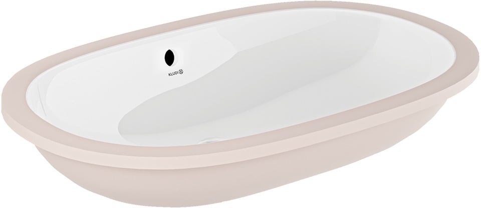 Kludi Resa umyvadlo 60x36 cm oválné pod pult bílá 59W0443