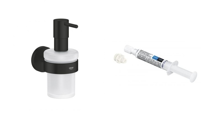 Sada dávkovač mýdla Grohe Start 411952430, lepidlo Grohe QuickGlue 41127000