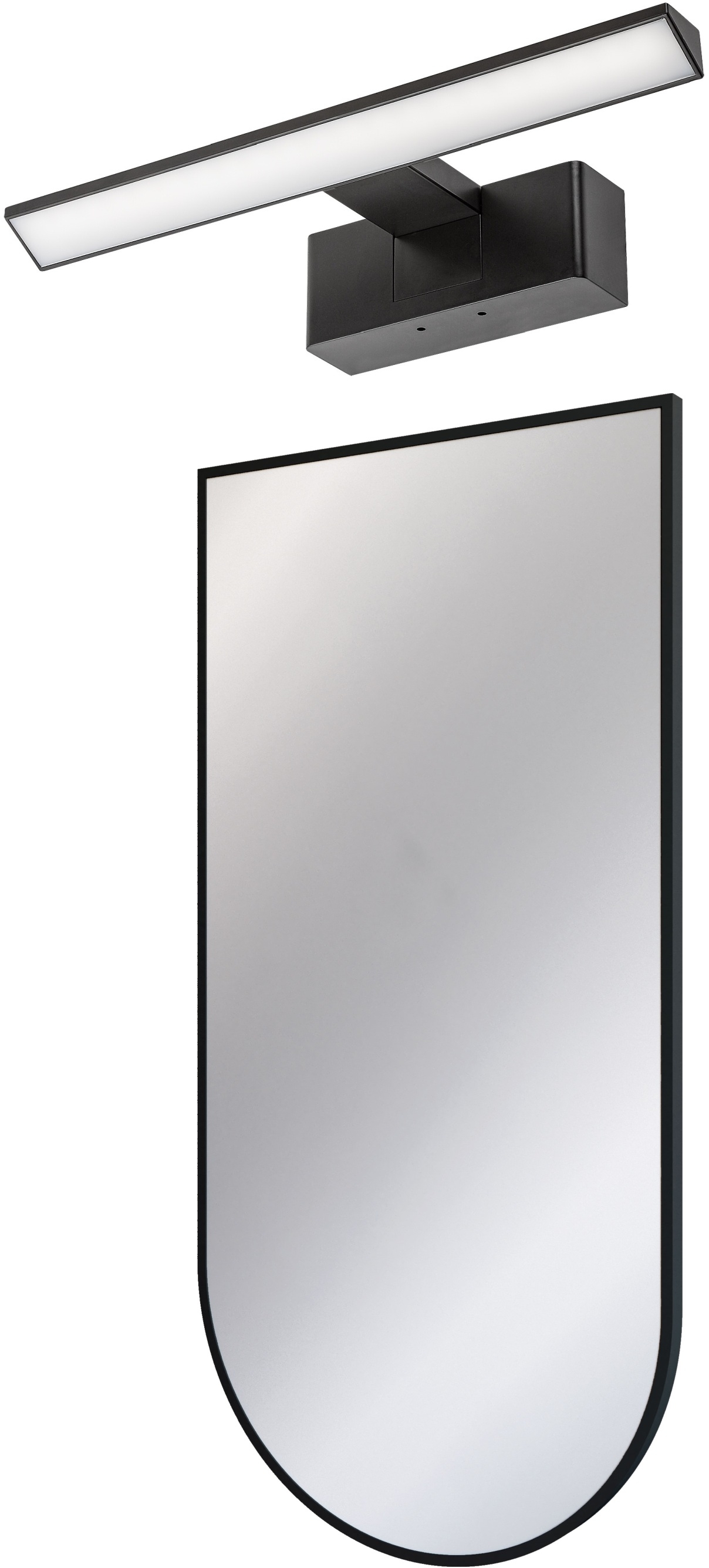 Sada zrcadlo Deante Silia ADI_N851, nástěnné svítidlo Rabalux Loric 75024