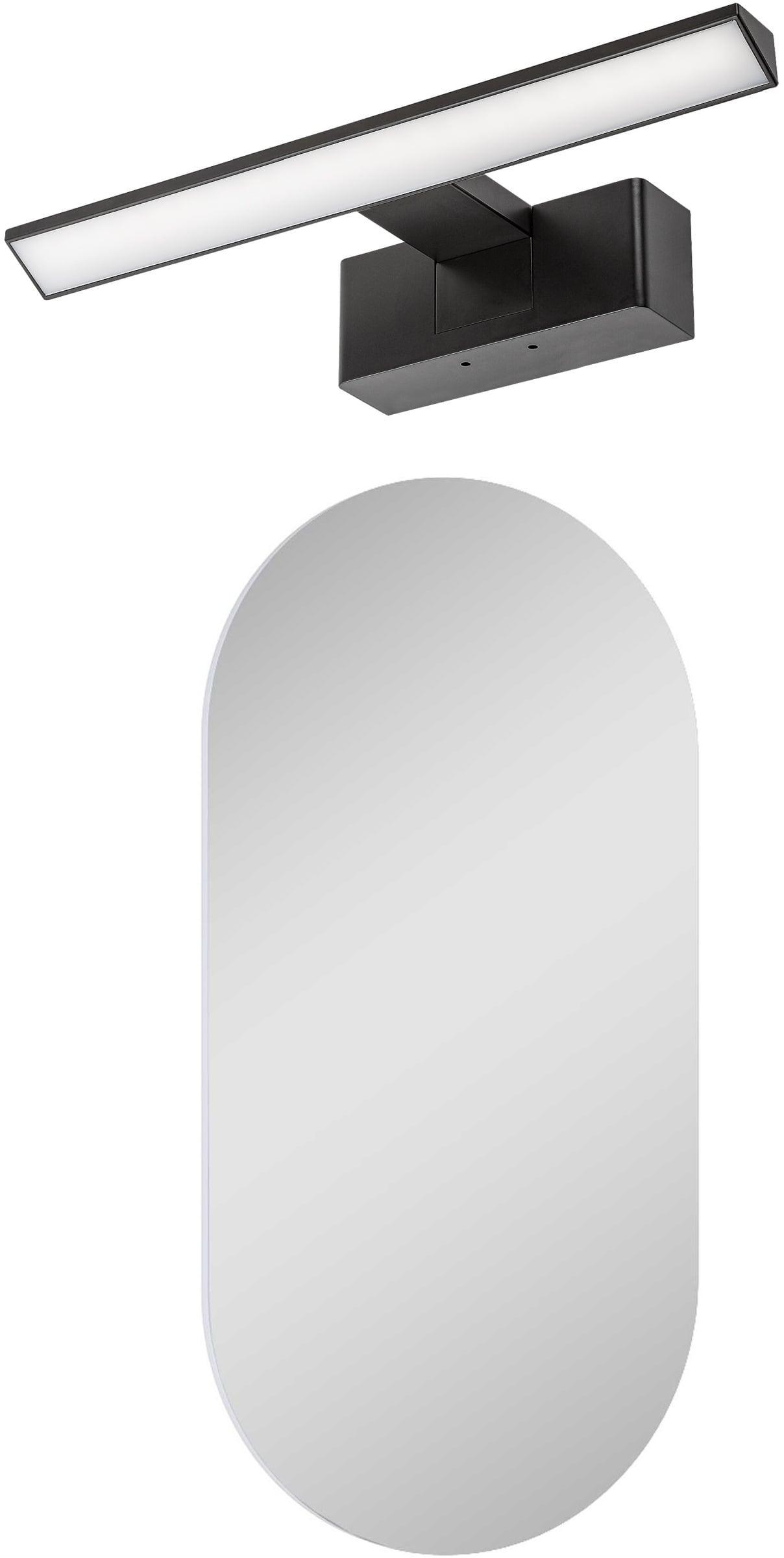 Sada zrcadlo Elita Oval RE067567000010, nástěnné svítidlo Rabalux Loric 75024