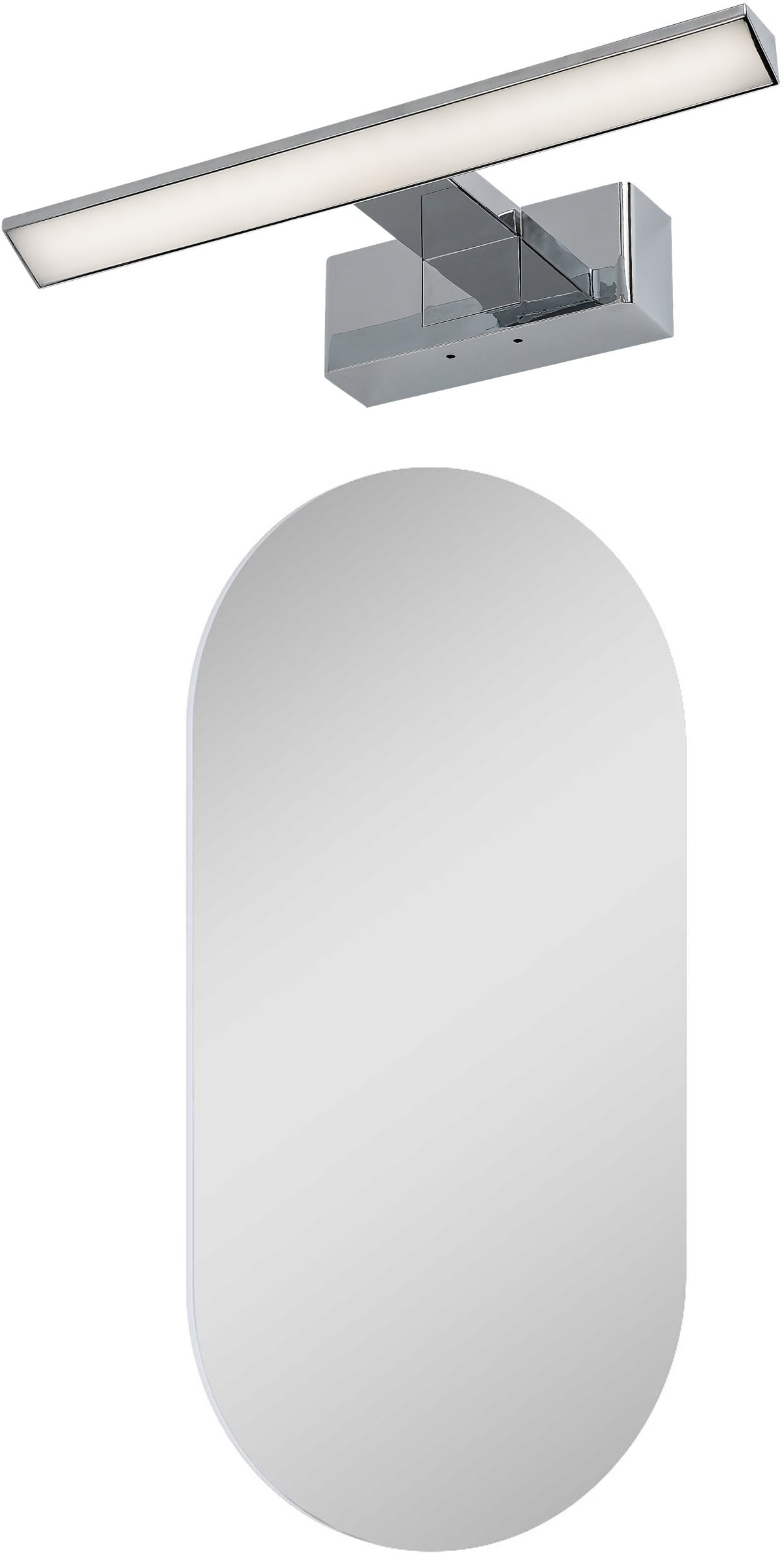 Sada zrcadlo Elita Oval RE067567000010, nástěnné svítidlo Rabalux Loric 75023