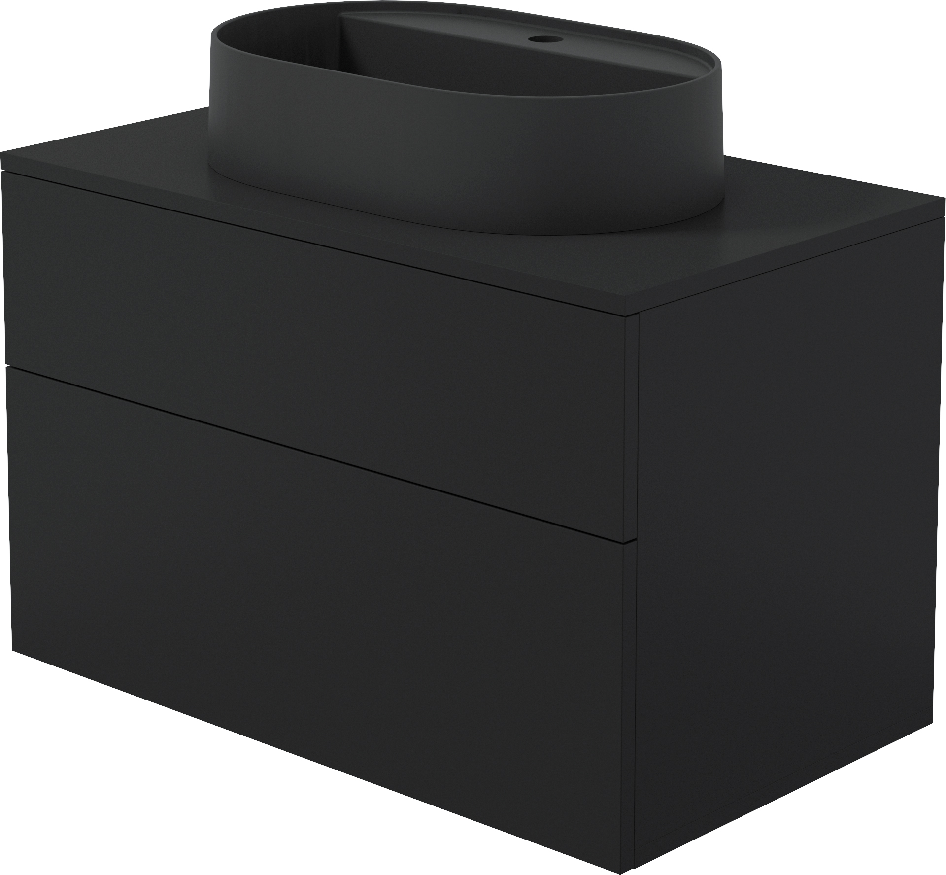 Deante Prizma umyvadlo se skříňkou a deskou 80 cm černá SDNB8SNU6B
