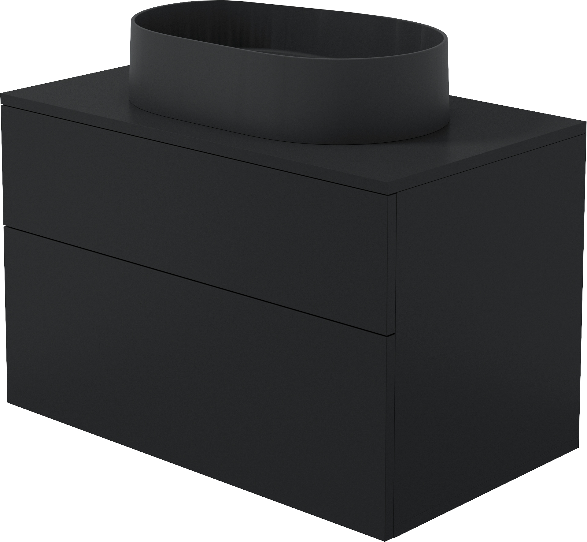 Deante Prizma umyvadlo se skříňkou a deskou 80 cm černá SDNB8SNU6S