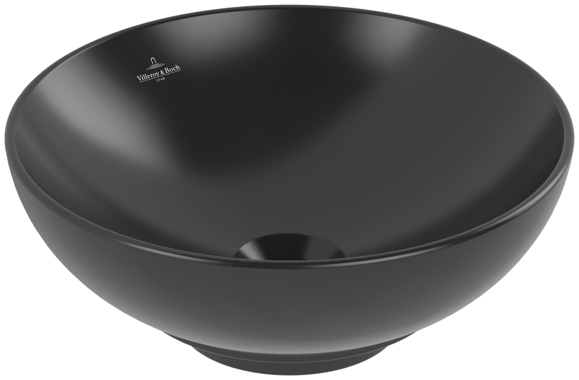 Villeroy & Boch Loop & Friends umyvadlo 38x38 cm kulatý na pult černá 4A4500R7