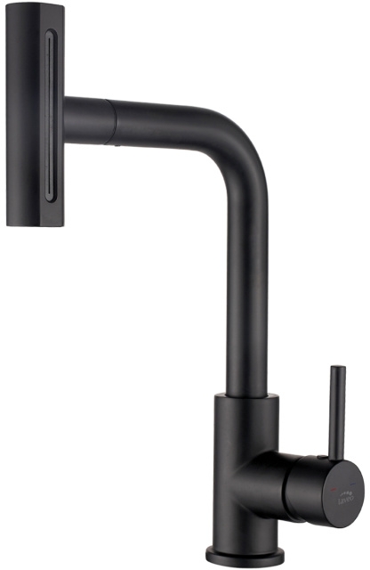 Laveo Rotaro kuchyňská baterie stojící černá BLR769D