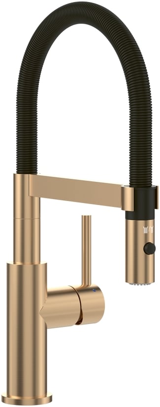 Villeroy & Boch Steel Expert Compact kuchyňská baterie stojící černá-zlatá/staré zlato 92730023