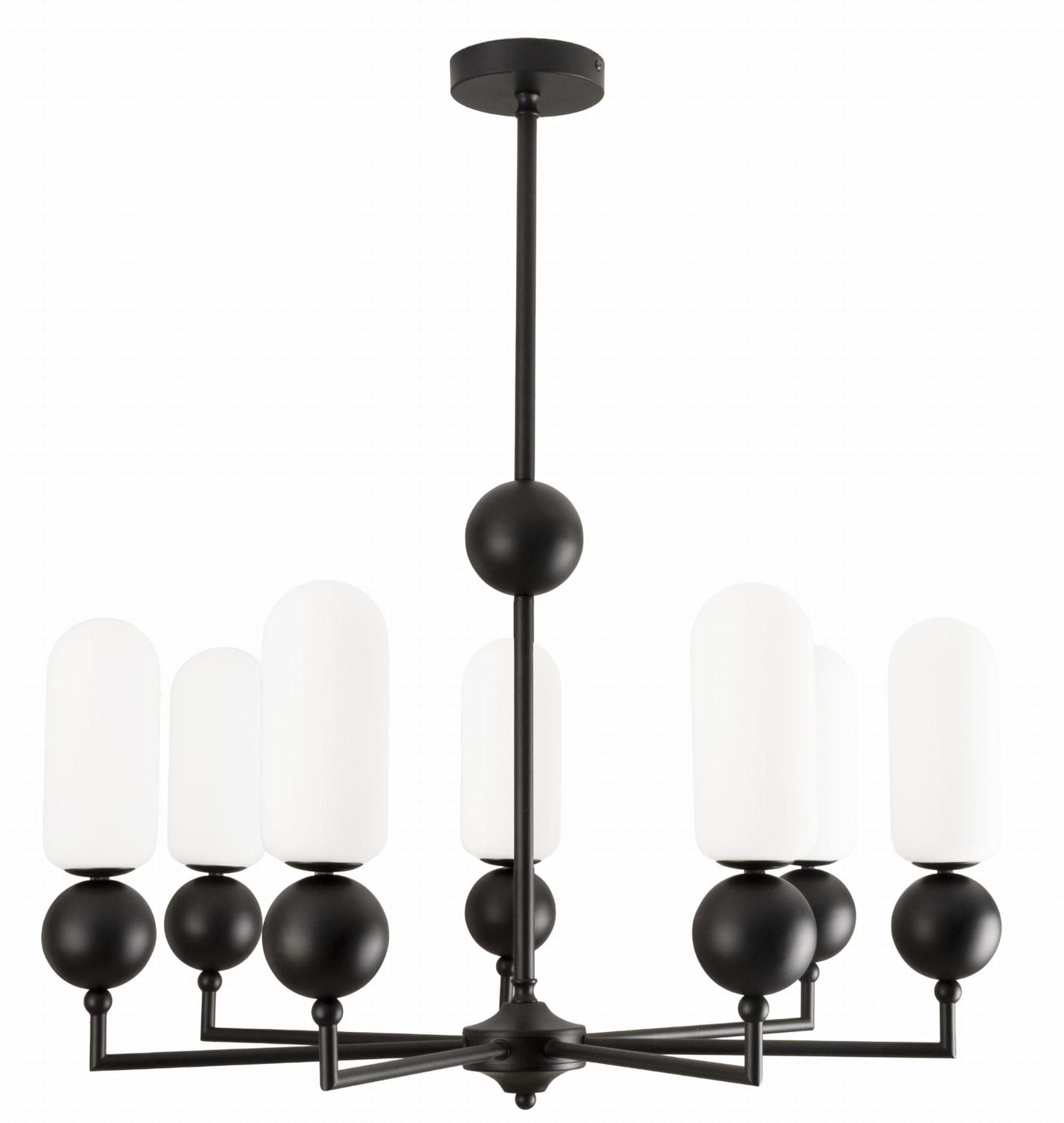 MaxLight Nova závěsné svítidlo x7 W bílá-černá P0632