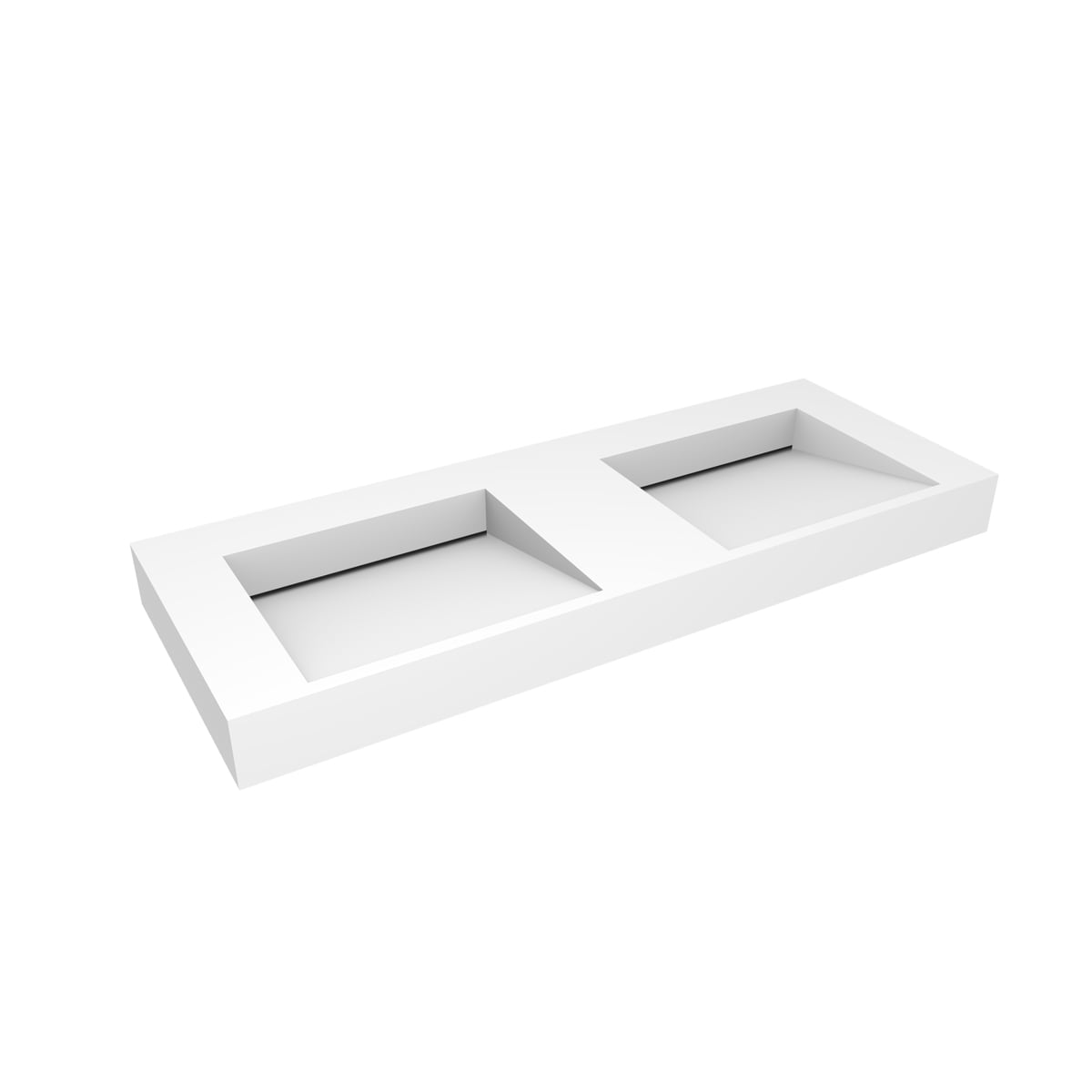 Oltens Stila umyvadlo 120x45 cm obdélníkový klasický-dvojitý bílá matný 40004900