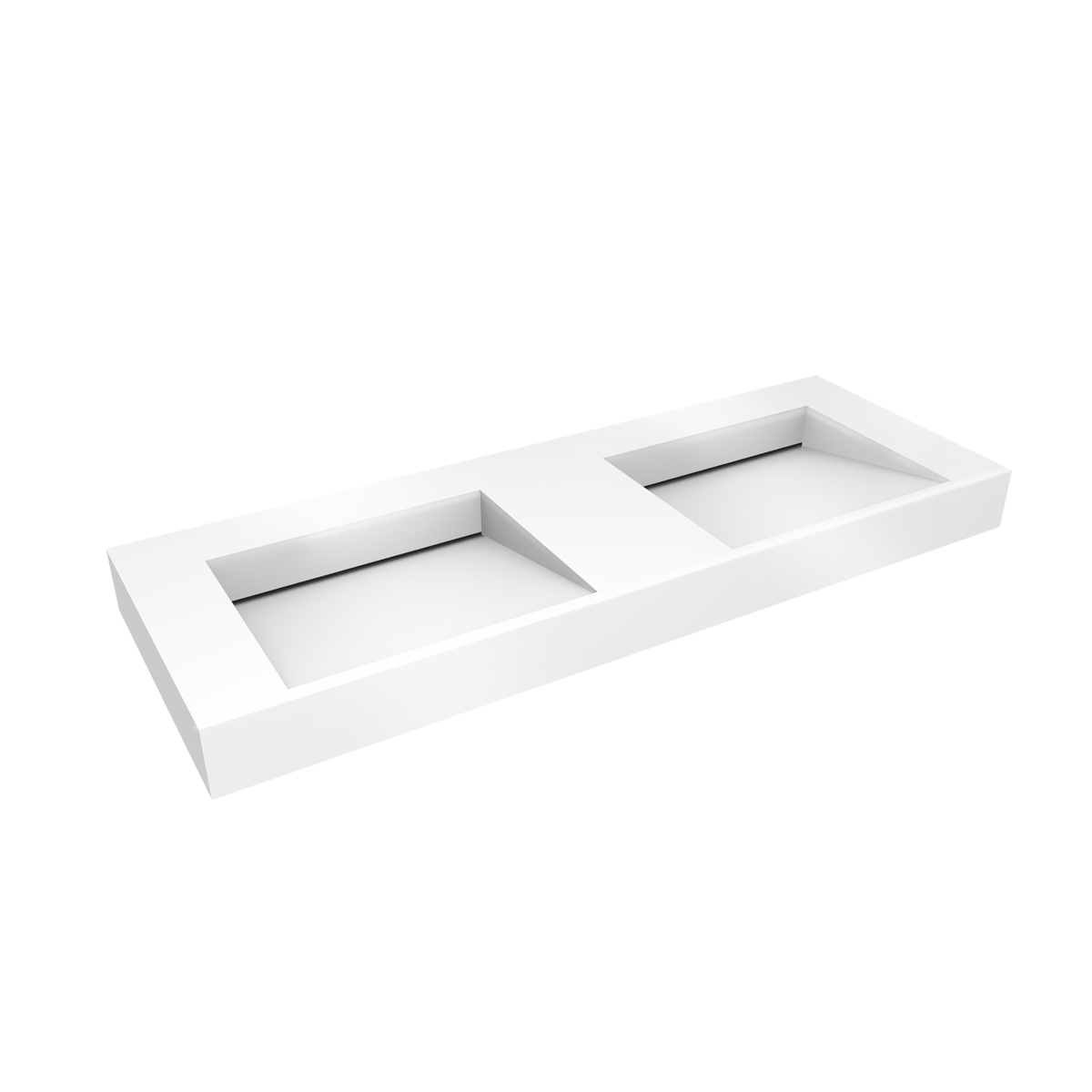 Oltens Stila umyvadlo 140x45 cm obdélníkový klasický-dvojitý bílá 40005000