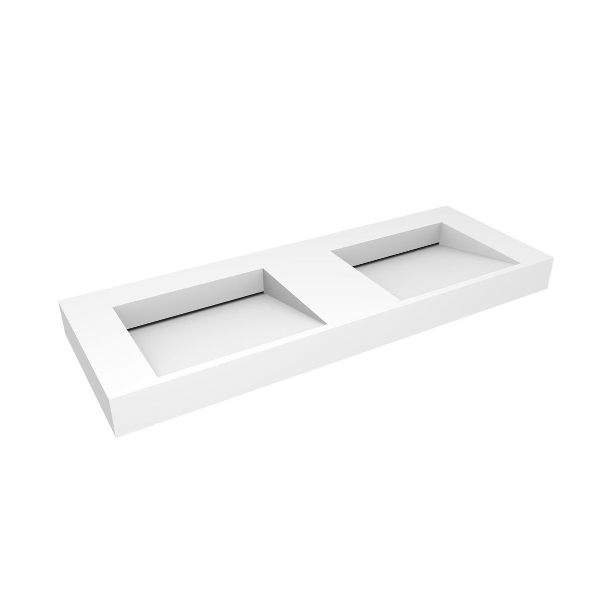 Oltens Stila umyvadlo 140x45 cm obdélníkový klasický-dvojitý bílá 40005900