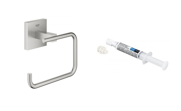 Sada držák na toaletní papír Grohe Start Cube 40978DC0, lepidlo Grohe QuickGlue 41127000