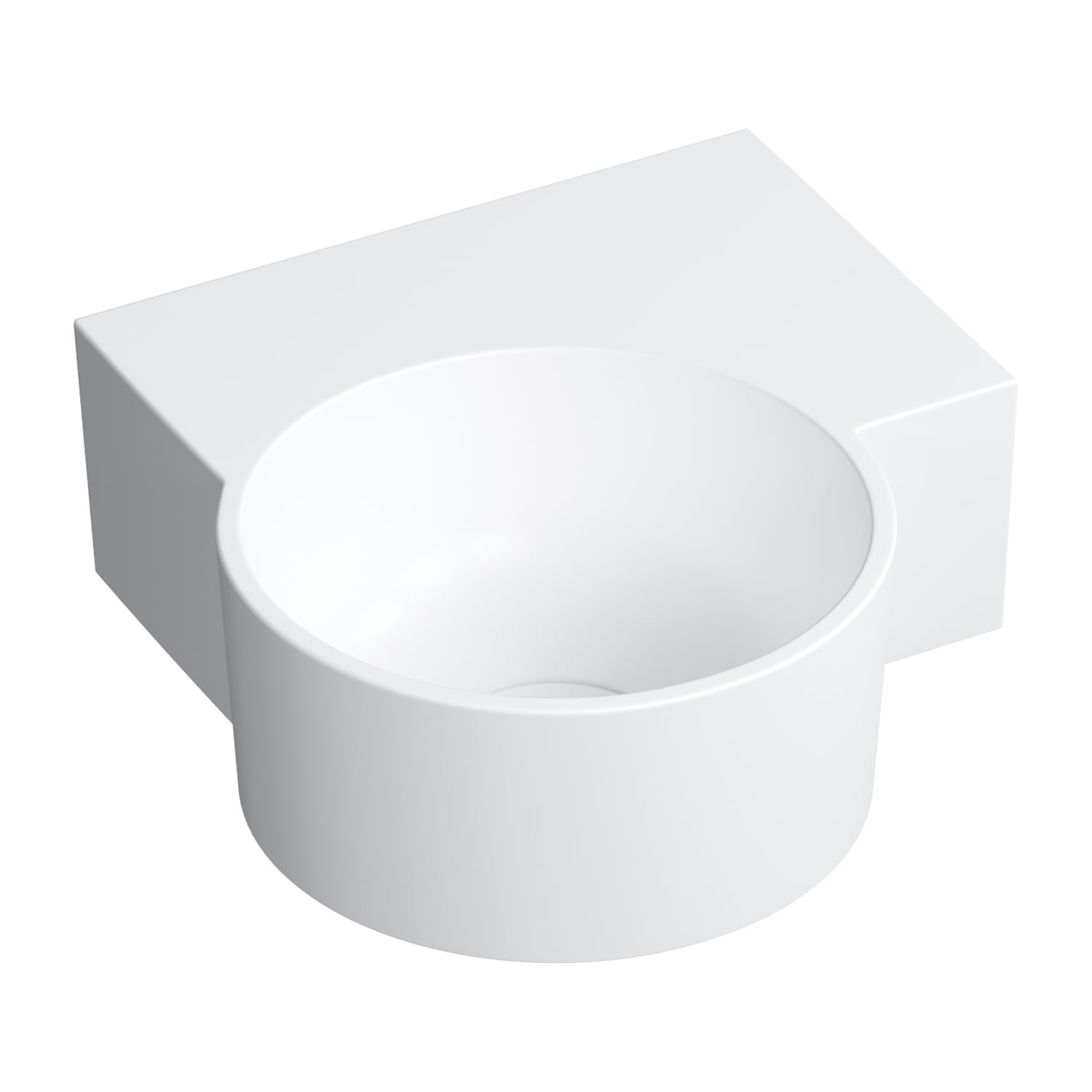 Omnires Ovo M+ umyvadlo 33x34 cm rohové klasický-na pult bílá OVO335UWPBM