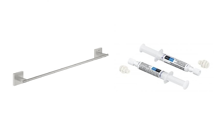 Sada držák na ručníky Grohe Start Cube 41089DC0, lepidlo Grohe 41128000