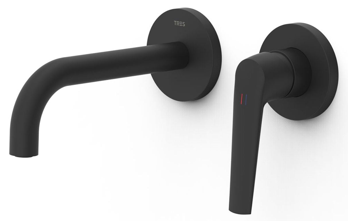 Tres Fuji umyvadlová baterie pod omítku černá 28130021NM