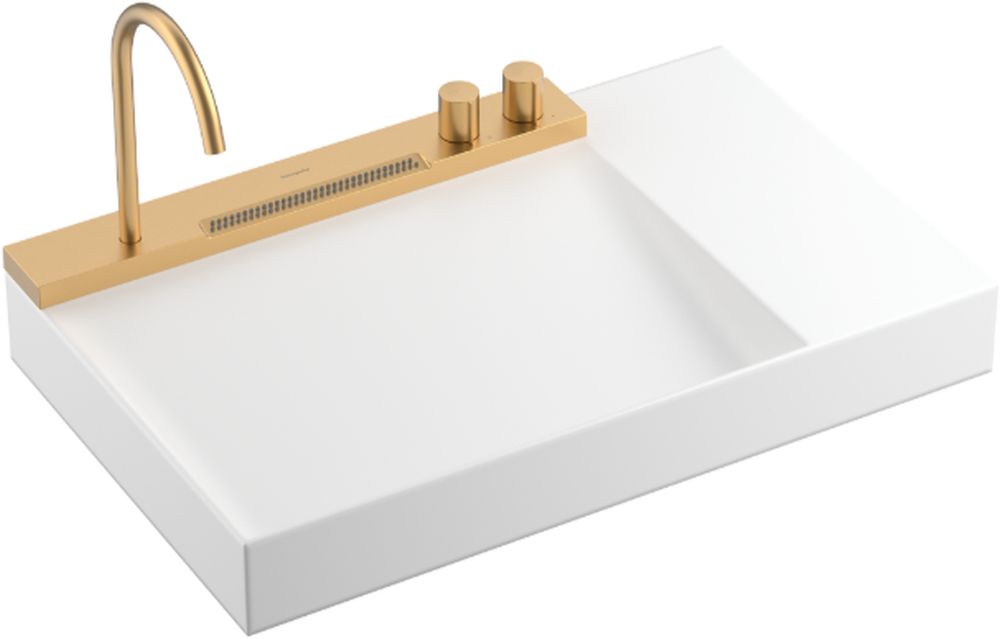 Hansgrohe Avalegra umyvadlo s baterií 78x47.5 cm obdélníkový klasický-zápustný bílá lesk 22473140