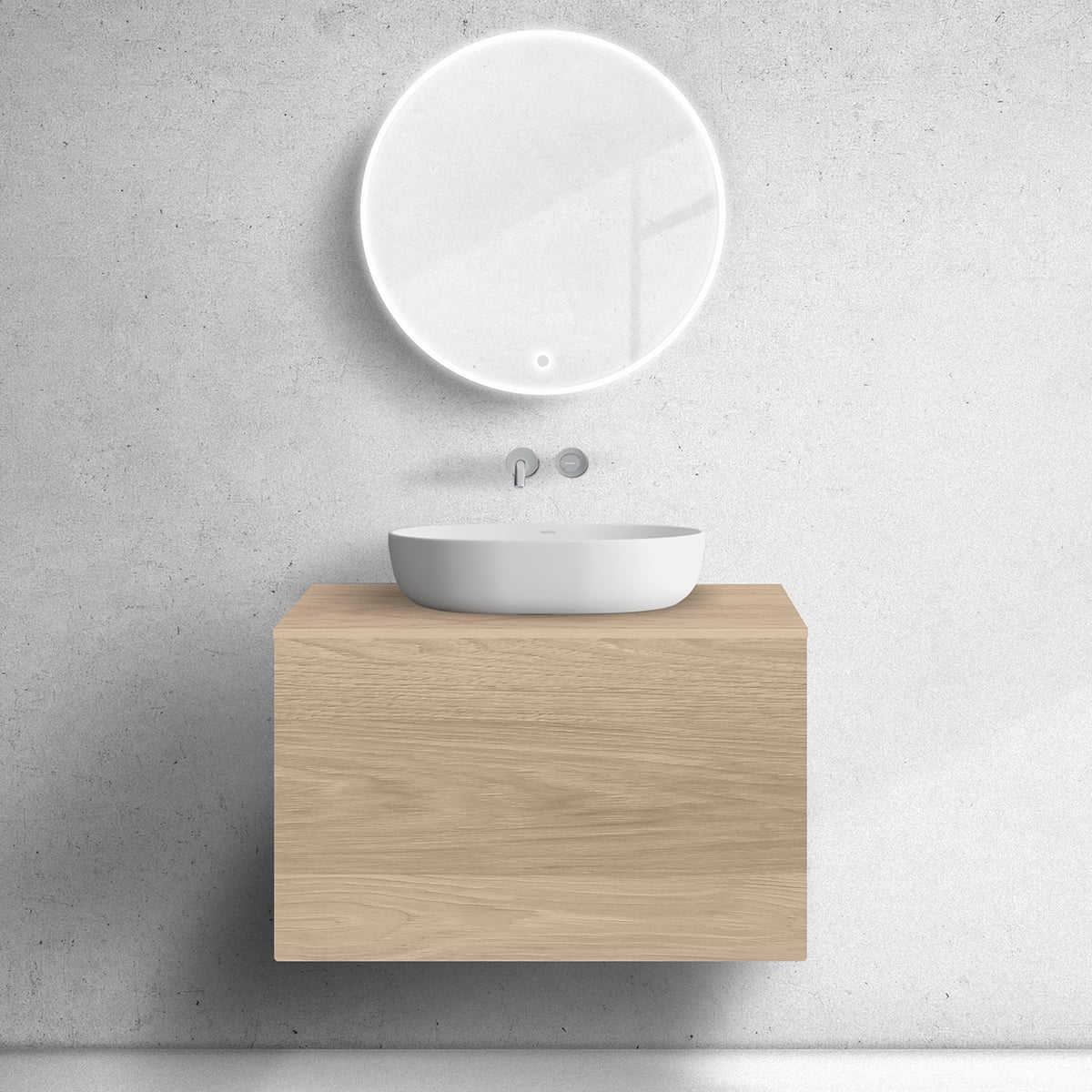 Oltens Lun skříňka 80x44.7x52 cm pod umyvadlo závěsná dub 60033060