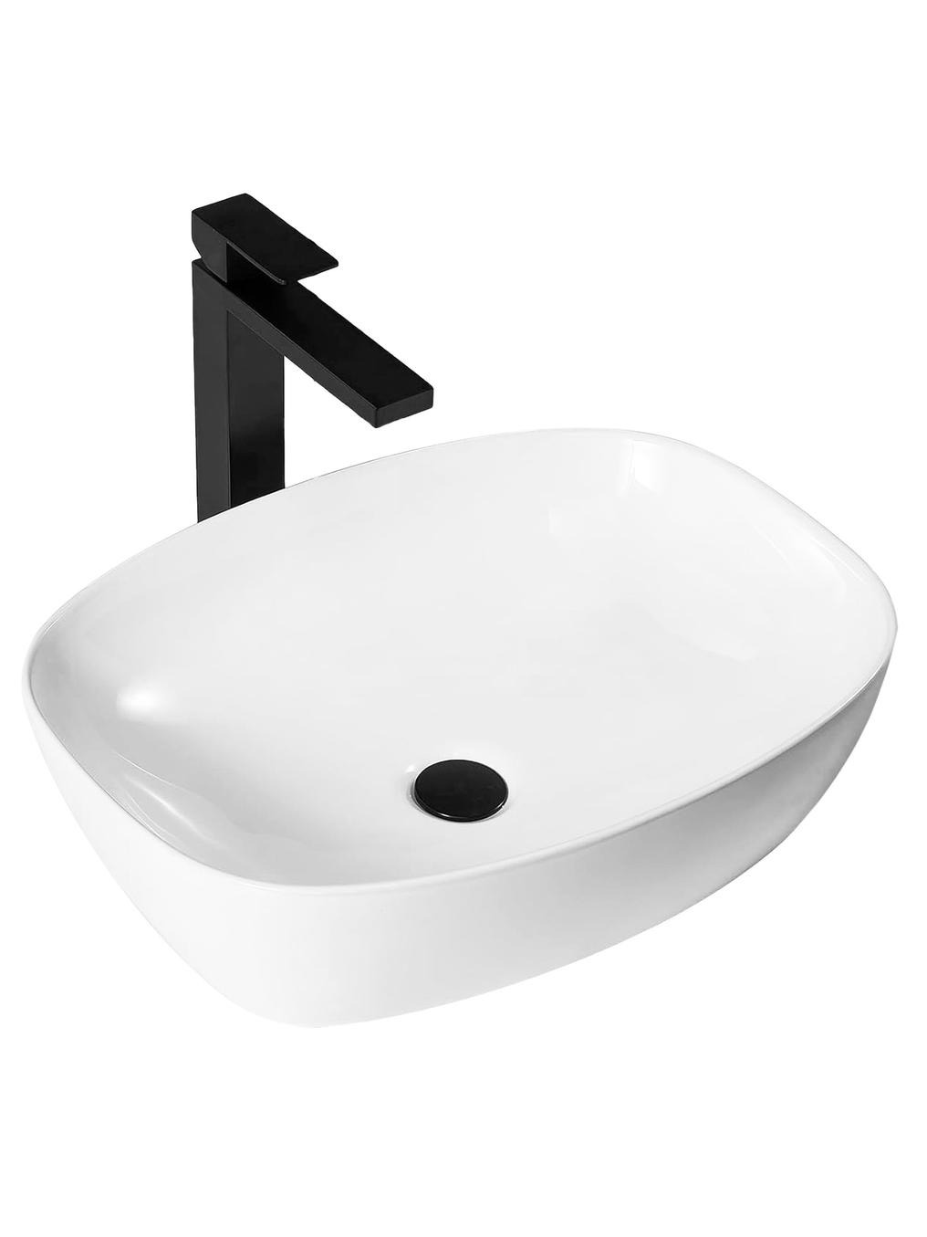 Rea Freja umyvadlo 51x39.5 cm oválné na pult bílá REA-U6616