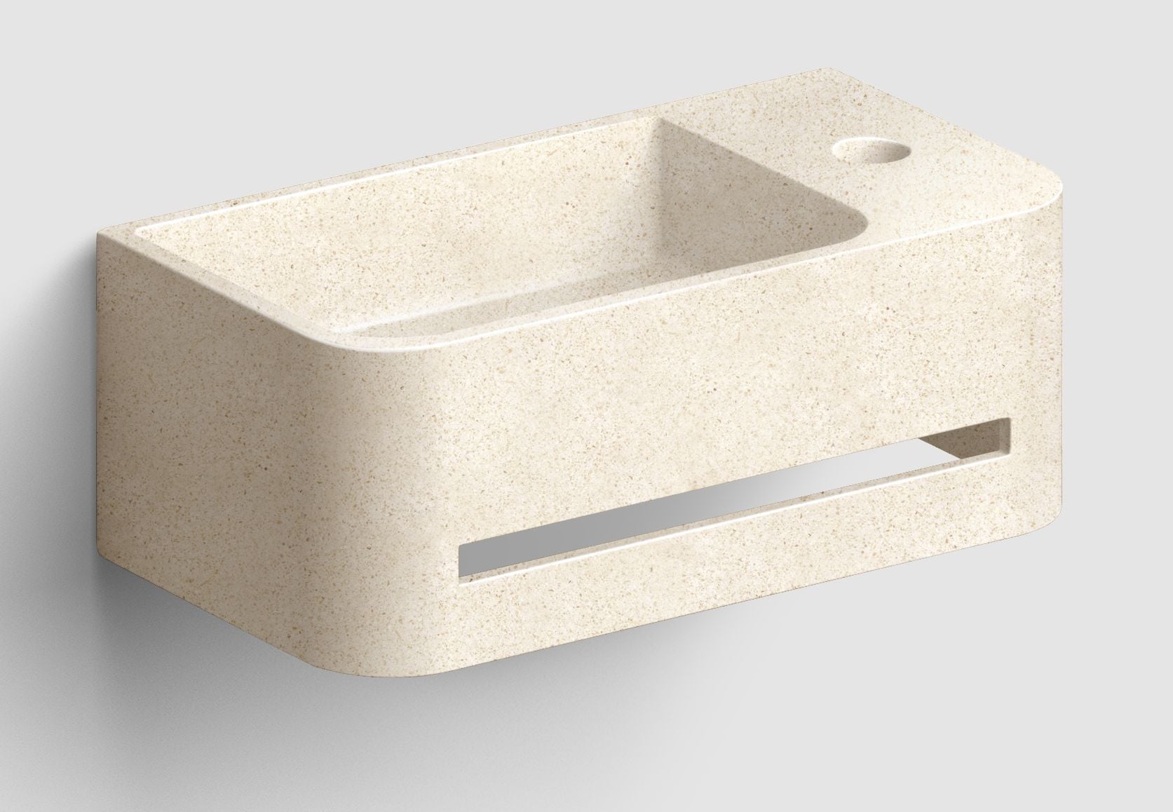 Clou InBe umyvadlo 43x23 cm obdélníkový klasický hnědá/béžová IB/03.70030.02.01.R     