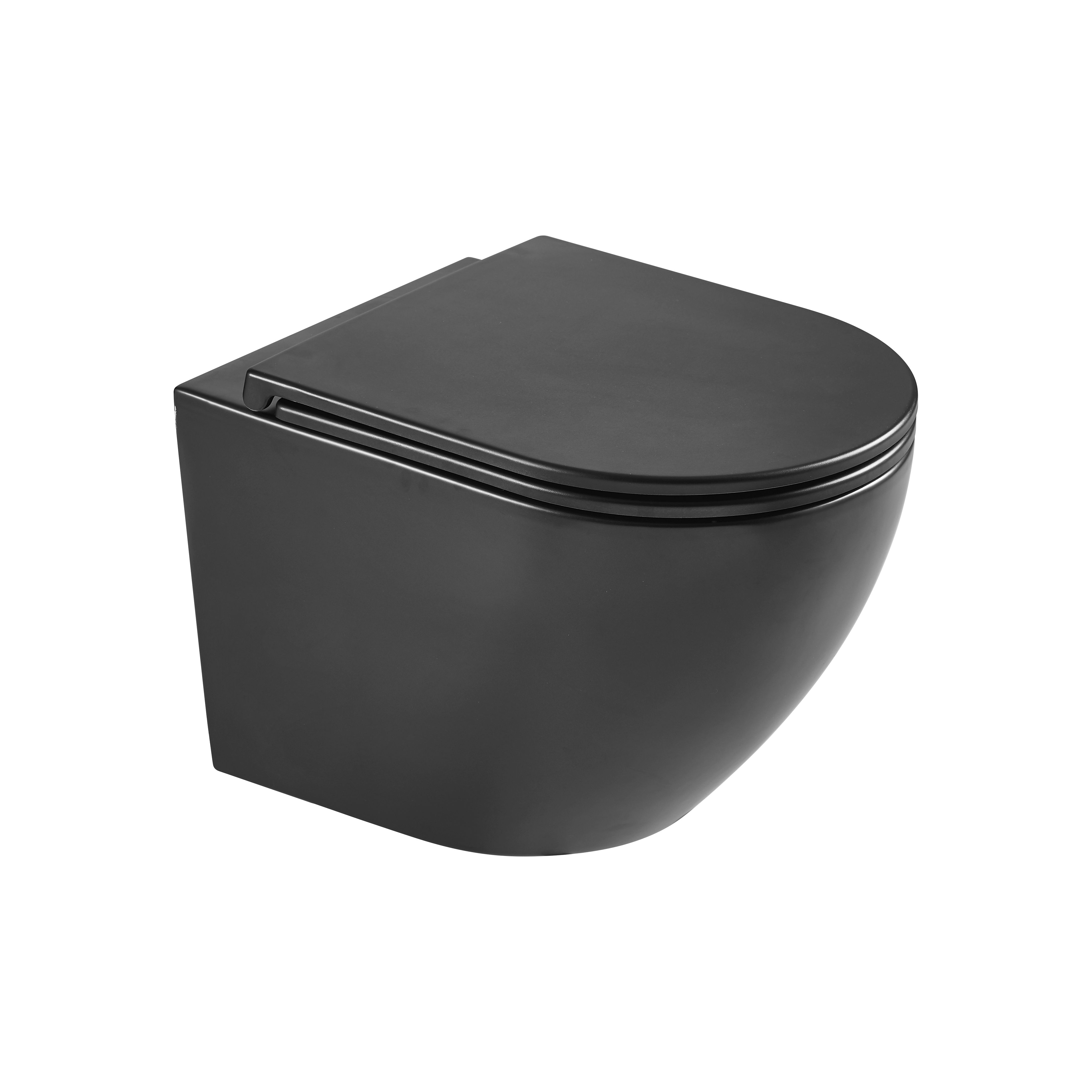 Hagser Beno záchodová mísa závěsná bez splachovacího kruhu s vírovým splachováním černá mat HGR15000042