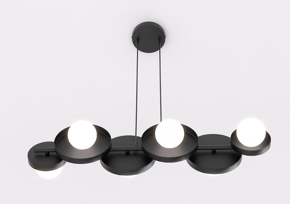 Emibig Model 6 Black závěsné svítidlo 6x8 W černá 1486/6