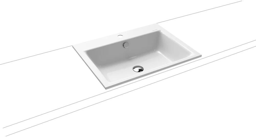 Kaldewei Puro umyvadlo 60x46 cm obdélníkový zápustný bílá 900106013711