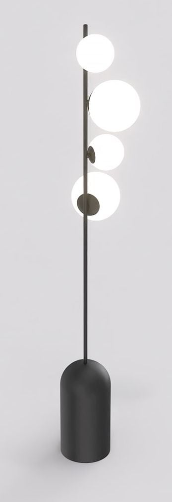 Emibig Etno stojací lampa 4x8 W černá 1503/LP4