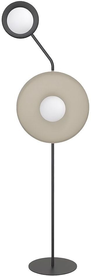 Emibig Kiss stojací lampa 2x8 W černá-krémová 1608/LP2