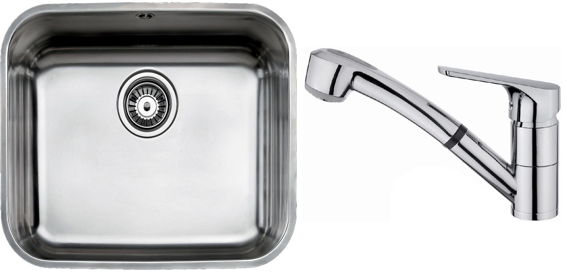 Sada kuchyňská baterie Teka MTP 469780200, ocelový dřez Teka Be 10125123